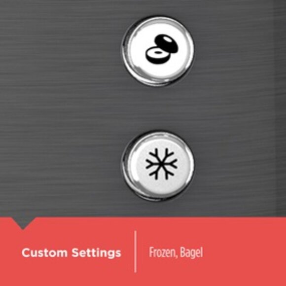 NEW Black + Decker Extra Wide Slot 2-Slice Toaster Bagel Stainless Steel 7 Shade - Picture 6 of 10